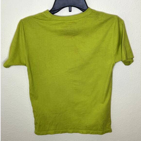 NAUTICA YOUTH LIME GREEN AND BLACK CREW NECK SHORT SLEEVE T-SHIRT SIZE M 10-12 - Picture 2 of 7